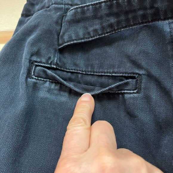 Free People black, distressed ankle length jeans, button closure, back strap, 0 - Picture 7 of 12